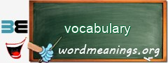 WordMeaning blackboard for vocabulary